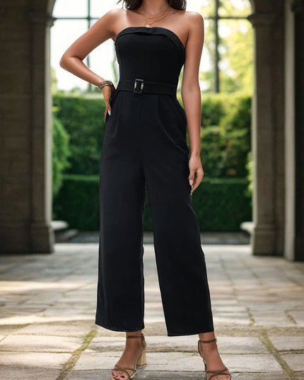 Perfee Tube Jumpsuit with Pockets 