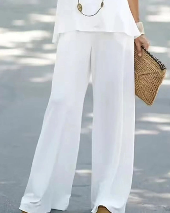 Halter Top and Wide Leg Pants Matching Set