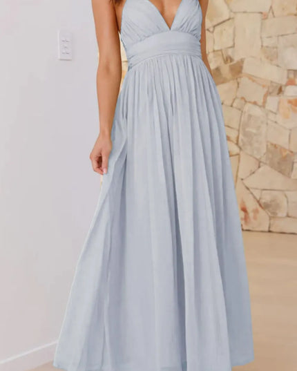 Ruched V-Neck Cami Dress