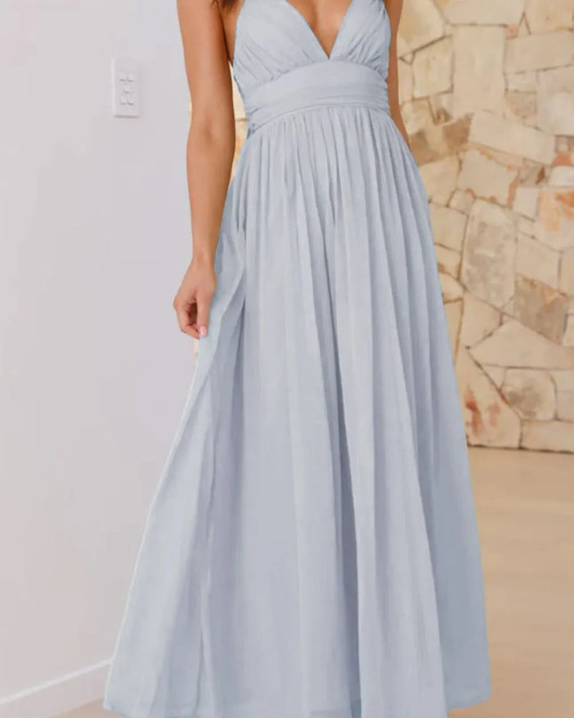 Ruched V-Neck Cami Dress