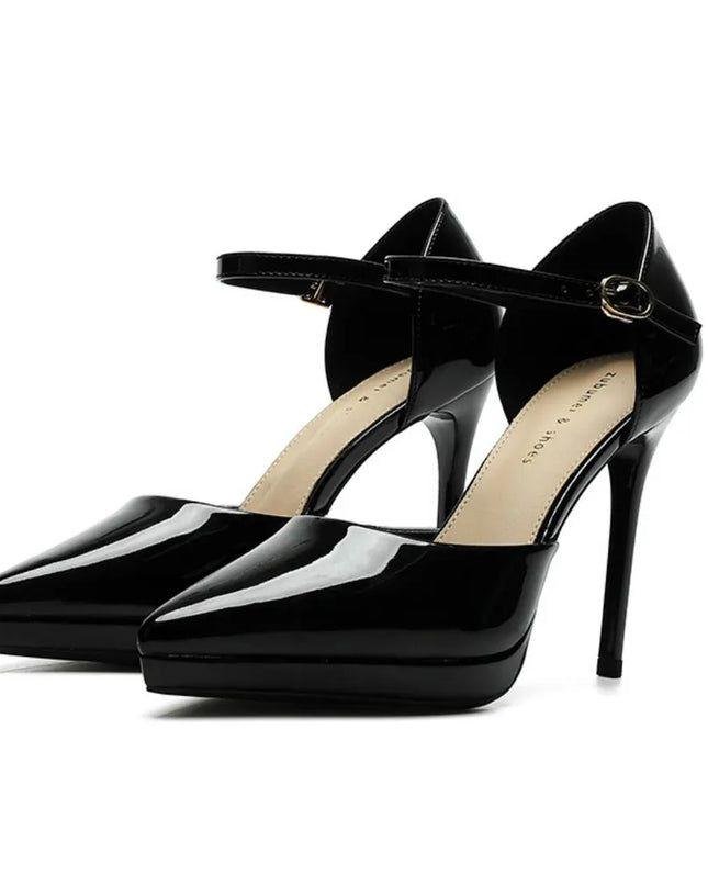 Point Toe Stiletto Pumps Black