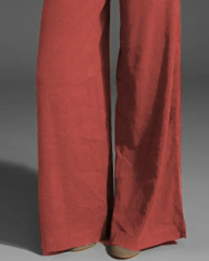 Full Size Wide Leg Pants with Pockets Plus Size