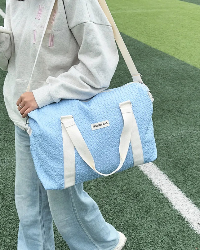 Textured Nylon Travel Bag