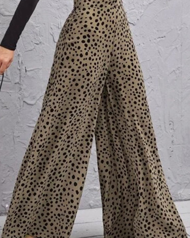 Animal Print High-Rise Culottes