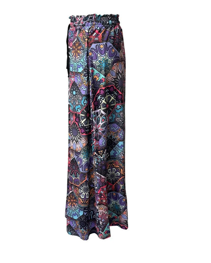 Printed Maxi Skirt with Pockets 