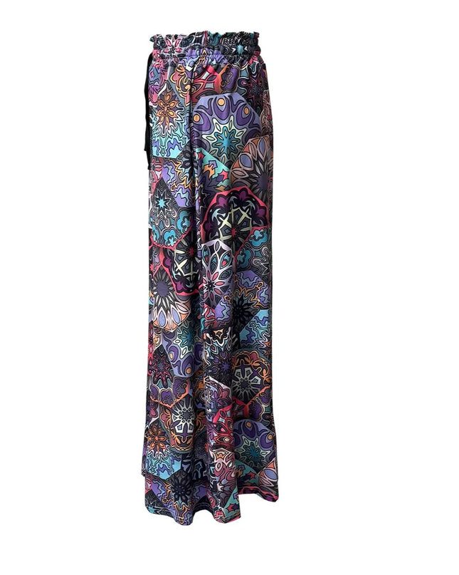 Printed Maxi Skirt with Pockets 