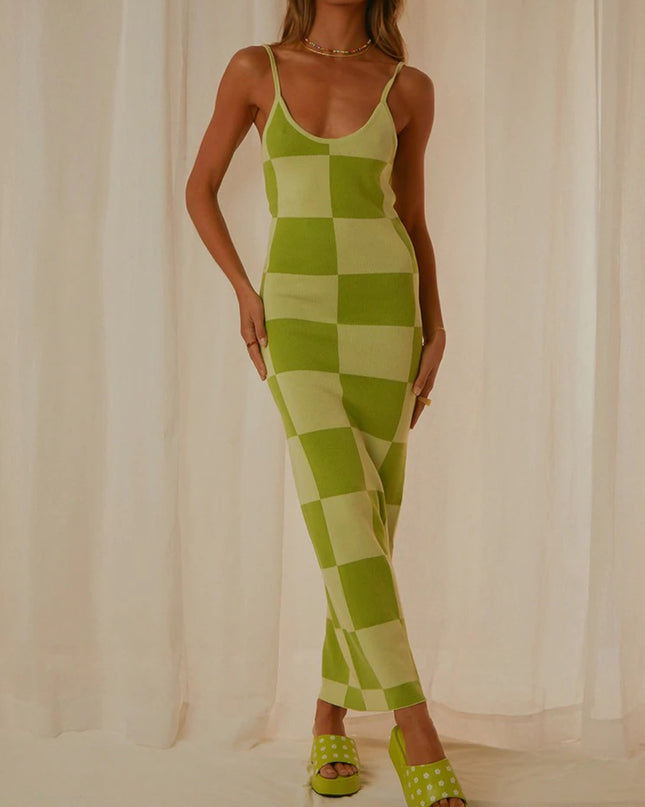 Spaghetti Strap Maxi Sweater Dress Sage