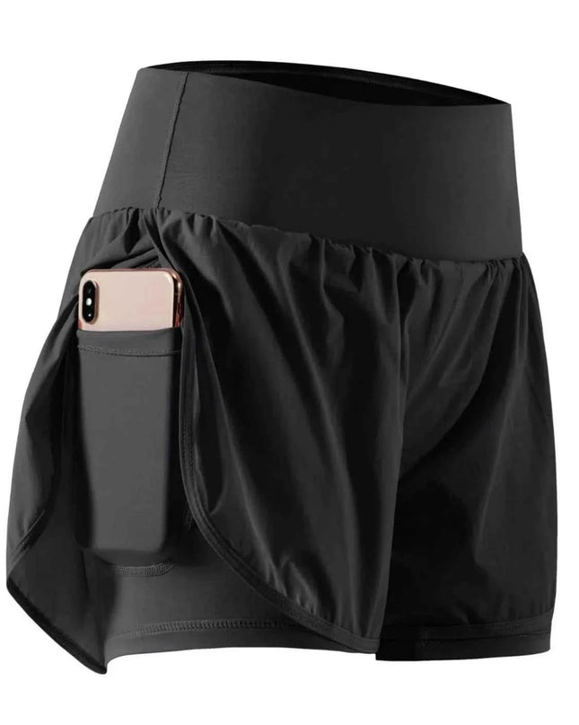 Pocketed High Waist Active Shorts