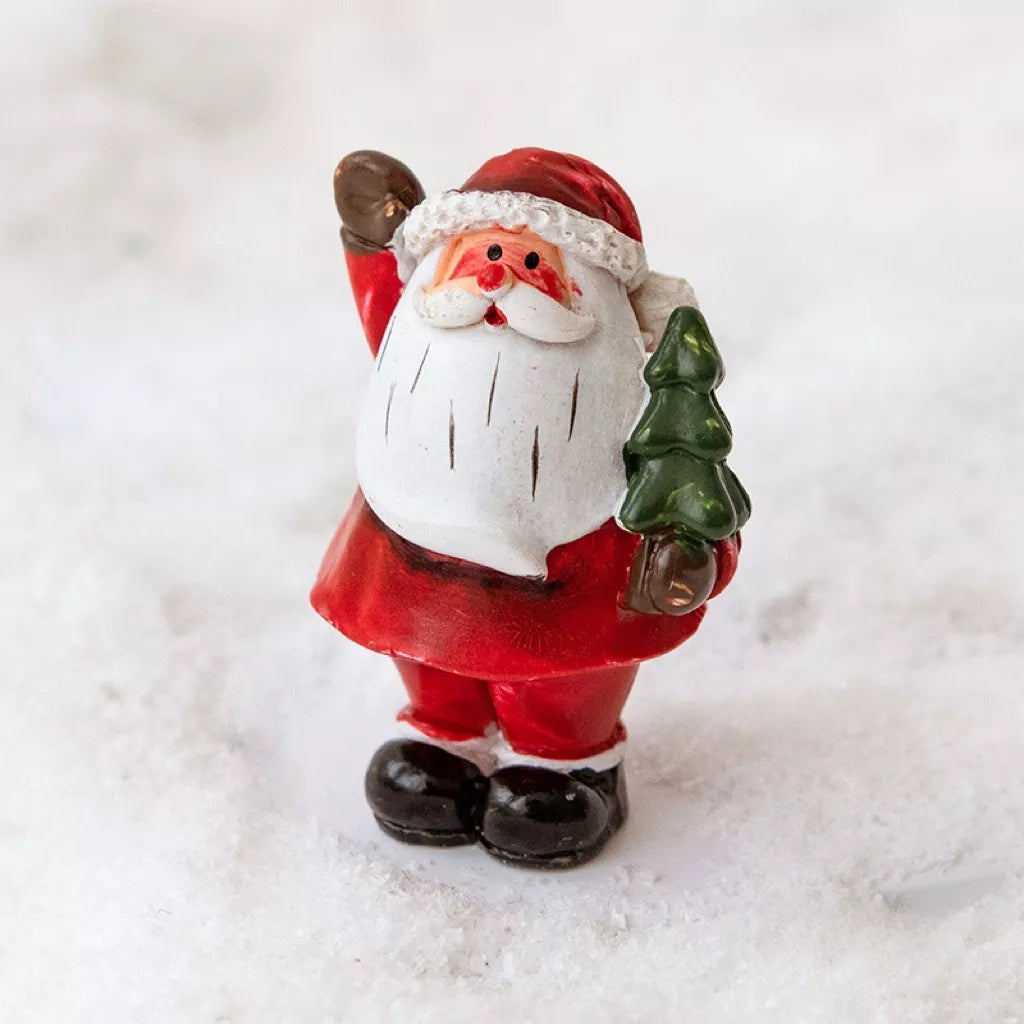 Christmas Santa Claus Miniature Figurine Ornament Style B One Size