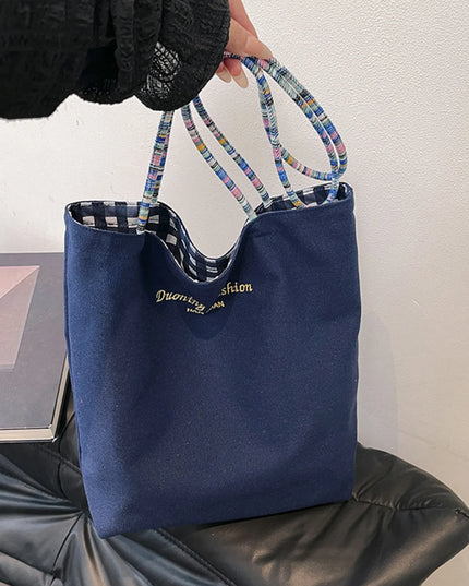 Gingham Pattern Tote Bag