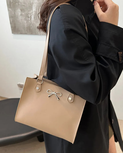 Bow PU Leather Shoulder Bag 