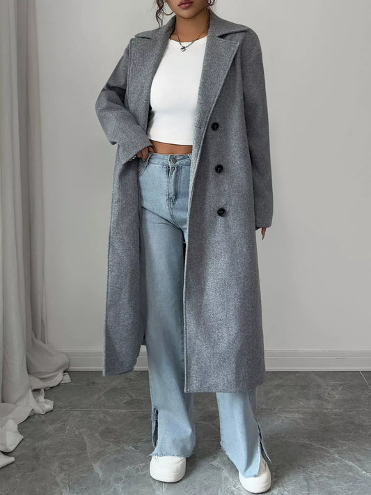 Double-Breasted Longline Coat