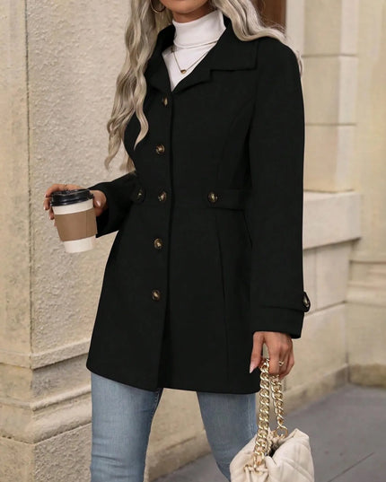 Button Up Long Sleeve Coat