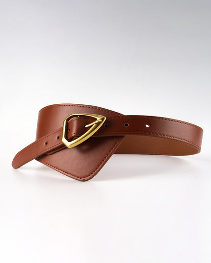 Irregular PU Leather Belt