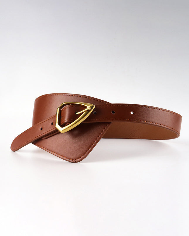 Irregular PU Leather Belt