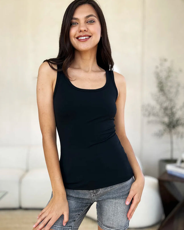 Basic Bae Full Size Square Neck Wide Strap Tank