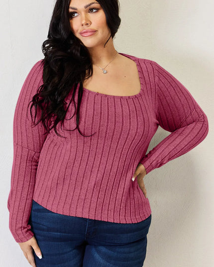 Basic Bae Full Size Ribbed Long Sleeve T-Shirt