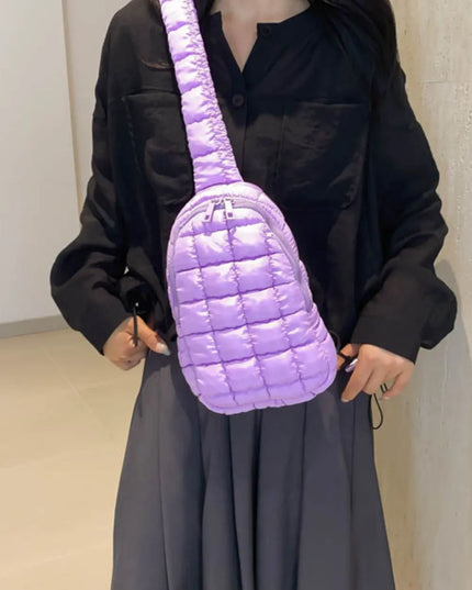 Quilted Nylon Crossbody Bag