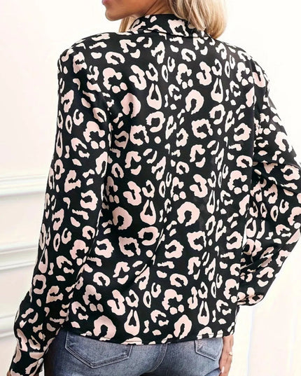 Leopard Print Button Up Shirt