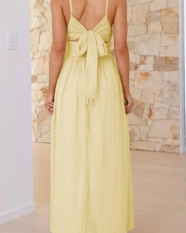 Ruched V-Neck Cami Dress