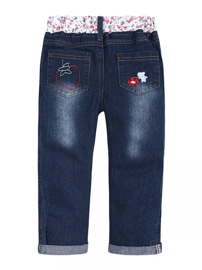 Children's Round Neck Top and Jeans Set