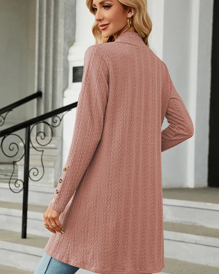 Open Front Long Sleeve Cardigan
