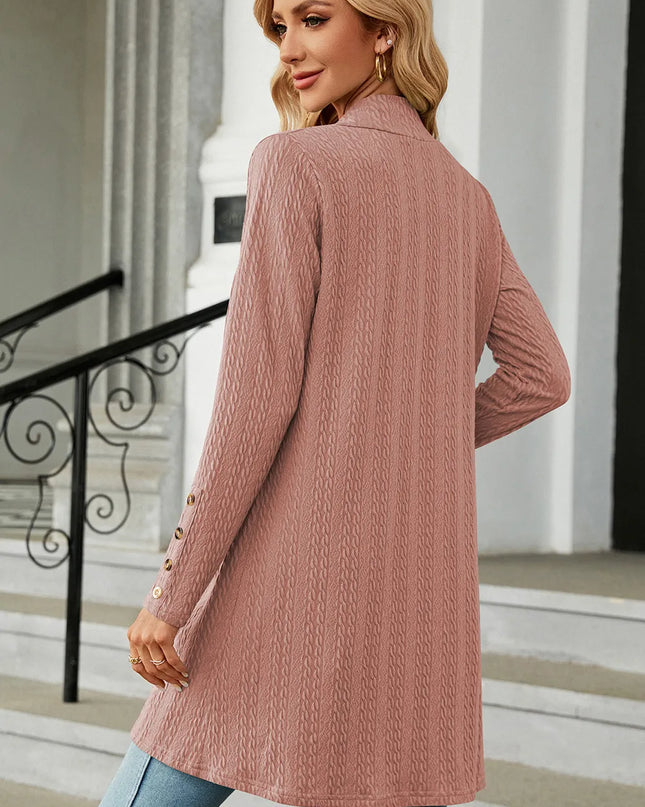 Open Front Long Sleeve Cardigan