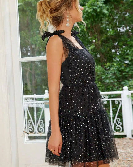 Tied Scoop Neck Mini Cami Dress 