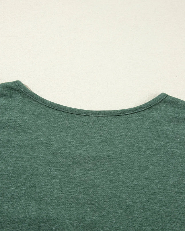 Asymmetric Seam Detail Long Sleeve Top