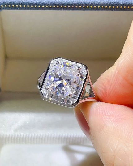3 Carat Moissanite Engagement Square Ring