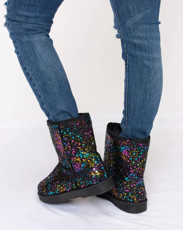 Forever Link Sequin Thermal Flat Boots