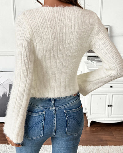 Scoop Neck Long Sleeve Sweater