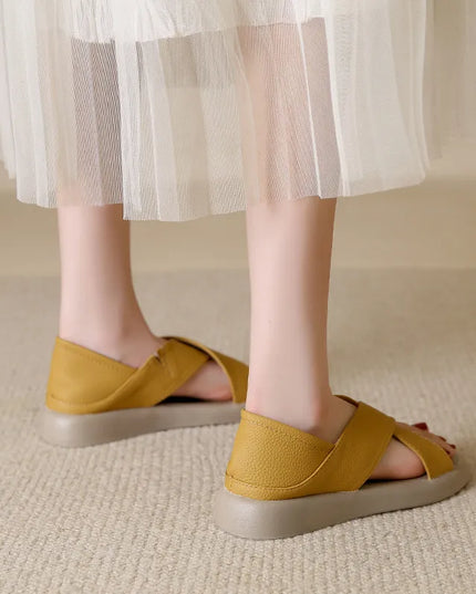 Crossover Platform Comfort Sandals