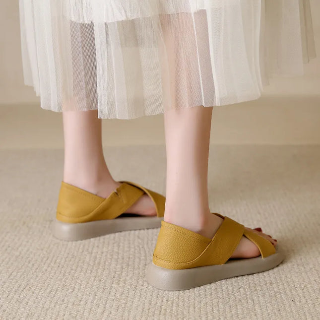 Crossover Platform Comfort Sandals