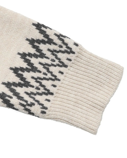Nordic Fair Isle Pattern Round Neck Sweater