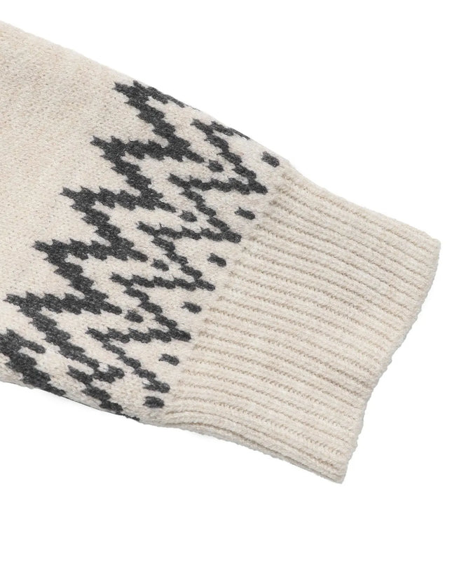 Nordic Fair Isle Pattern Round Neck Sweater