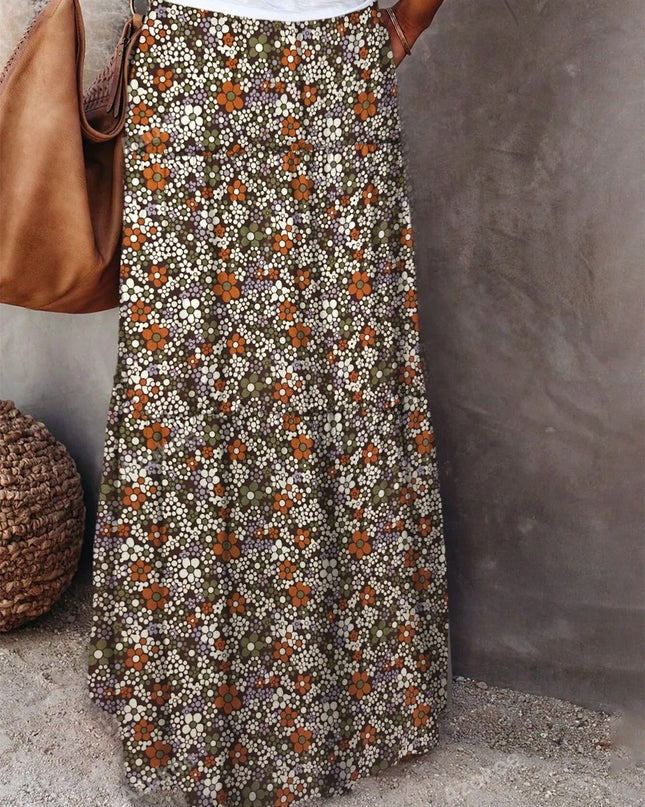 Floral Print Maxi Skirt
