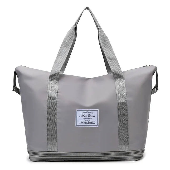 Oxford Cloth Travel Bag Gray One Size
