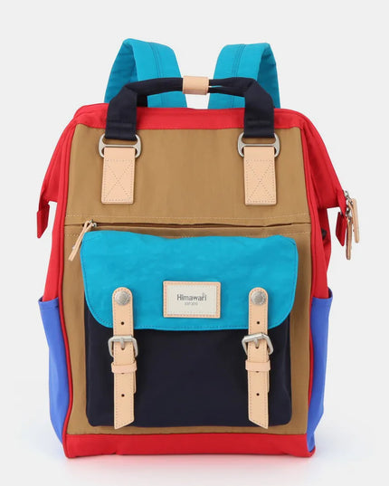 Himawari Waterproof Nylon Backpack Bag with Handles Blue One Size