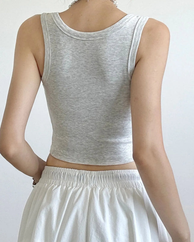 Ribbed Crop Tank Top