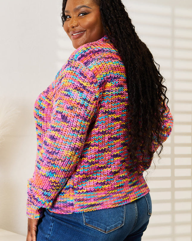 Angel Wings Woven Right V-Neck Long Sleeve Cardigan