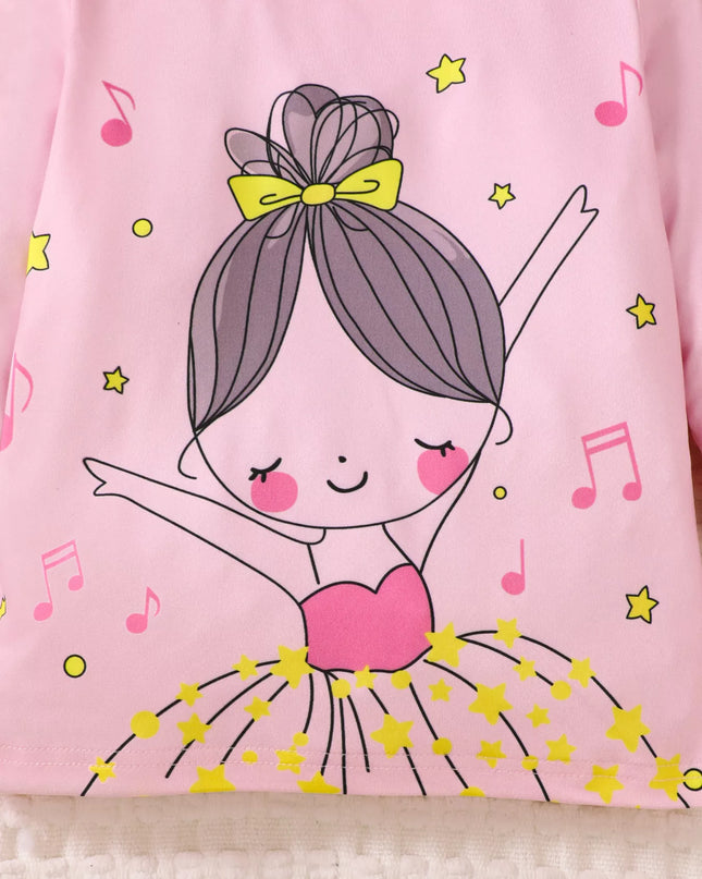 Children's Graphic Long Sleeve Top and Pants Set