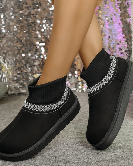 Round Toe Platform Boots