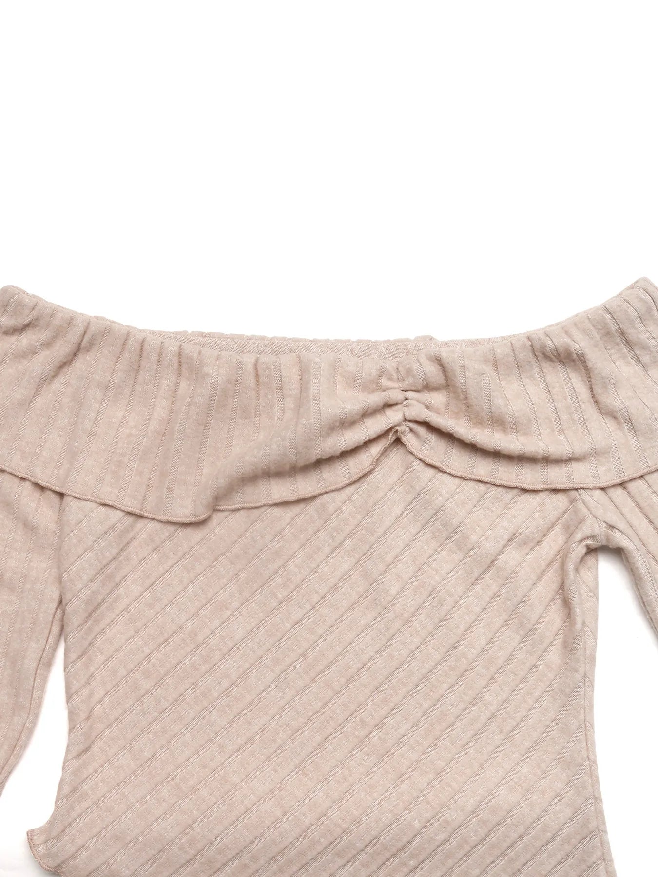 Asymmetrical Off-Shoulder Knit Top