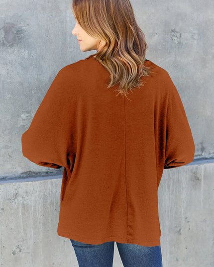 Double Take Full Size Round Neck Long Sleeve T-Shirt