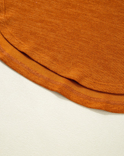 Contrast Plaid Hood Patchwork Chest Pocket Henley Top