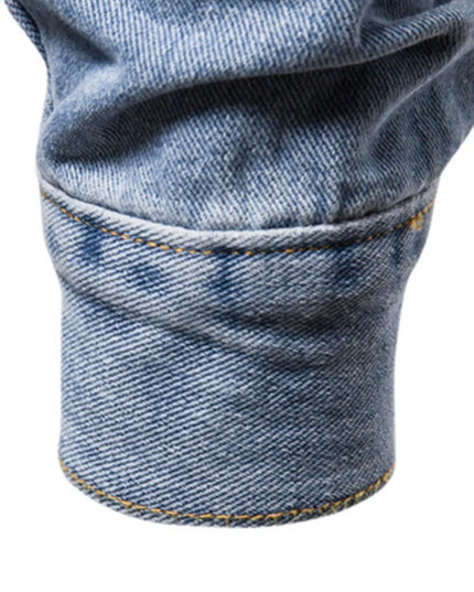 Men's Button Down Long Sleeve Denim Jacket