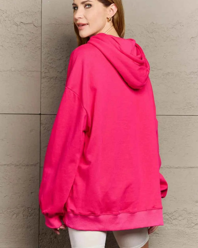 Full Size Drawstring Long Sleeve Hoodie