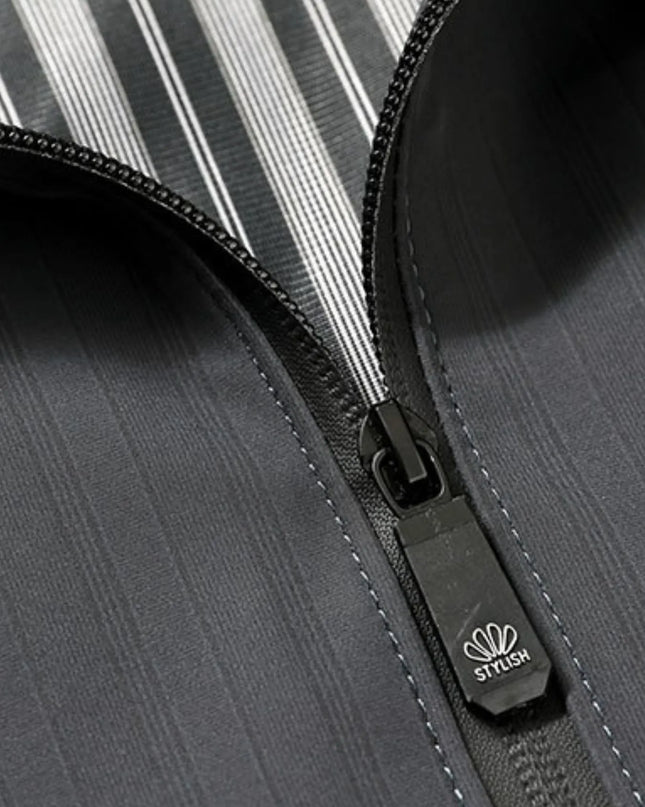 Men's Plus Size Zip Up Long Sleeve Jacket