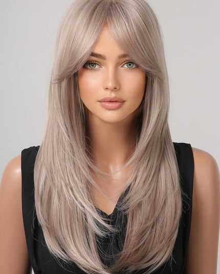 13*1" Full-Machine Wigs Synthetic Long Straight 22" 